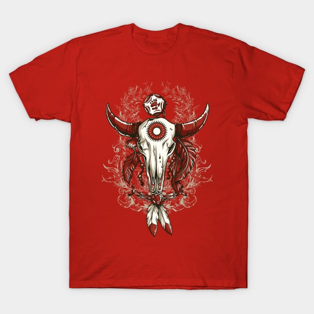 Buffalo Totem T-Shirt by SerialWordAbuser